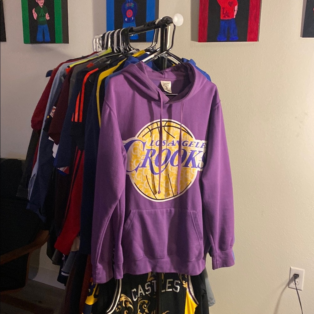 Crooks & Castles Purple and Yellow Sweatshirt